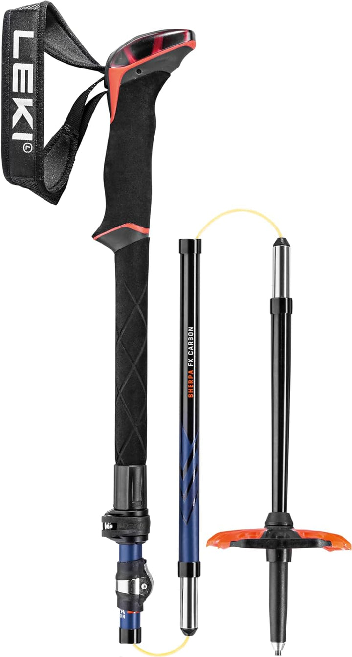 LEKI Sherpa FX Carbon Strong Skistöcke 110-130CM midnight blue-darkblue-red, 110-130CM midnight blue