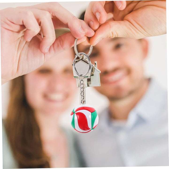 CLISPEED 15 Pcs Volleyball Schlüsselanhänger Übung Zubehör Rucksack Zubehör Volleyball Schlüsselanhä