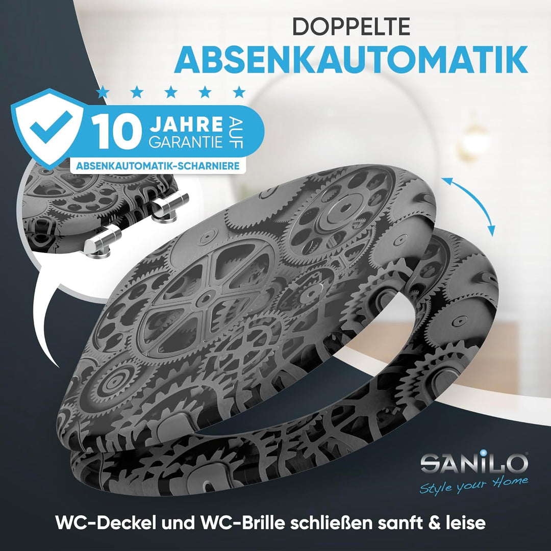 Sanilo WC Sitz mit Absenkautomatik, viele neue Toilettendeckel zur Auswahl, hochwertige Oberfläche,