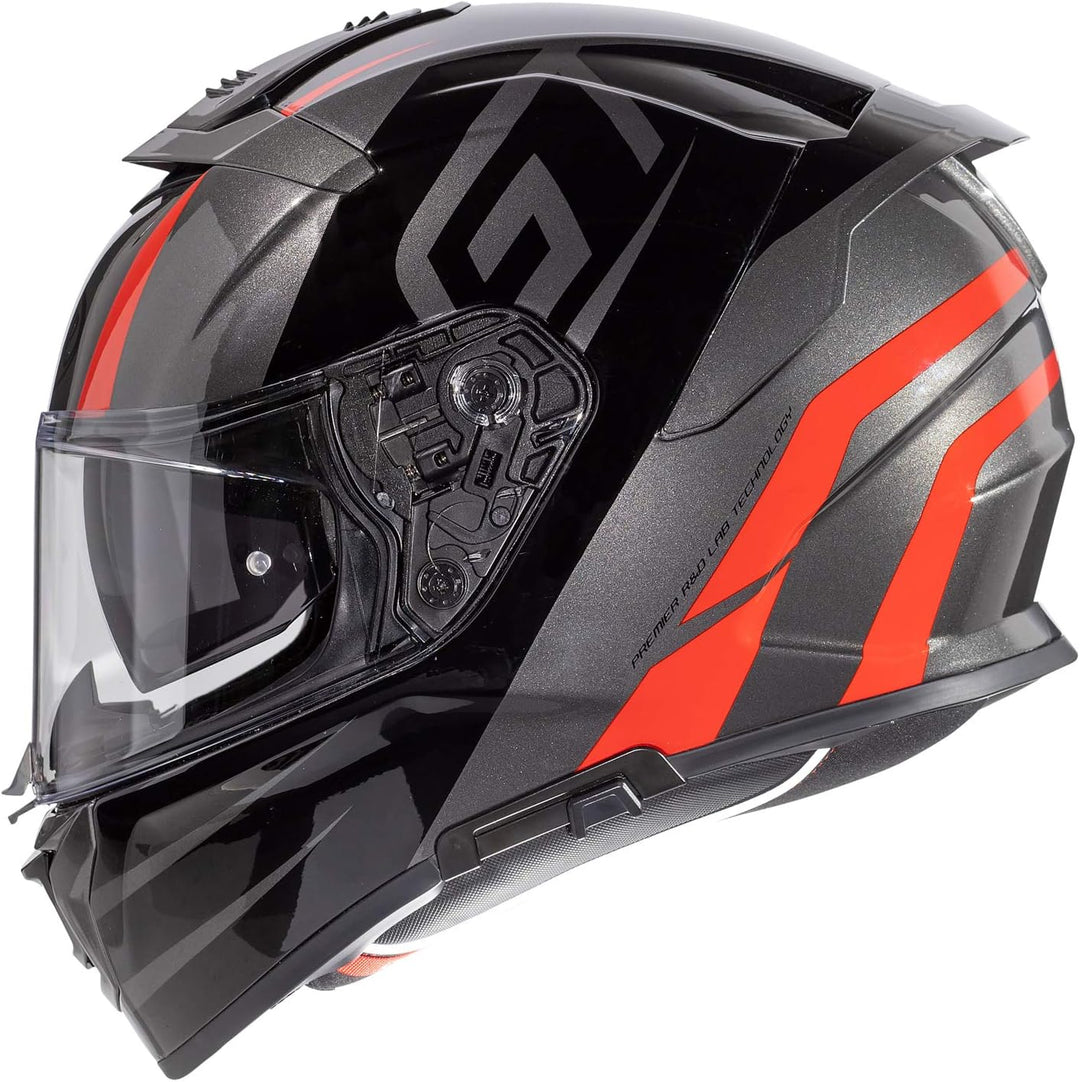 Premier Helm Devil GT 17,GRAU/SCHWARZ/ROT,M