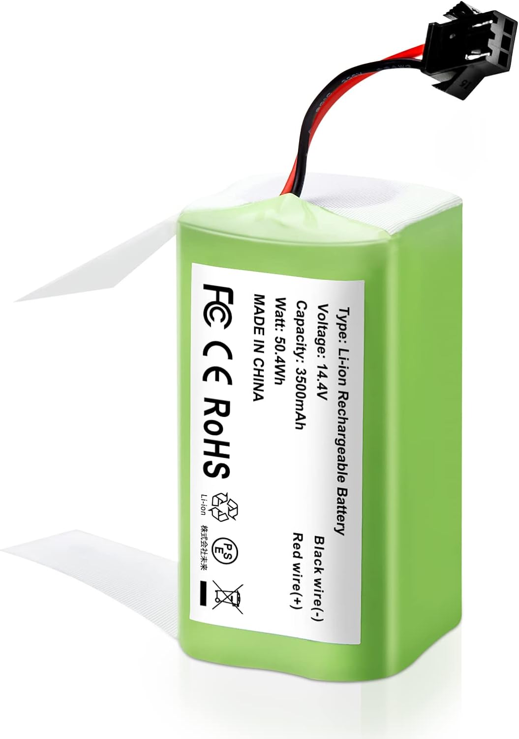 14,4V 3500mAh Li-Ion Ersatzakku Ersatzteile Kompatibel für Conga Excellence 990,950,1090 und Eufy Ro