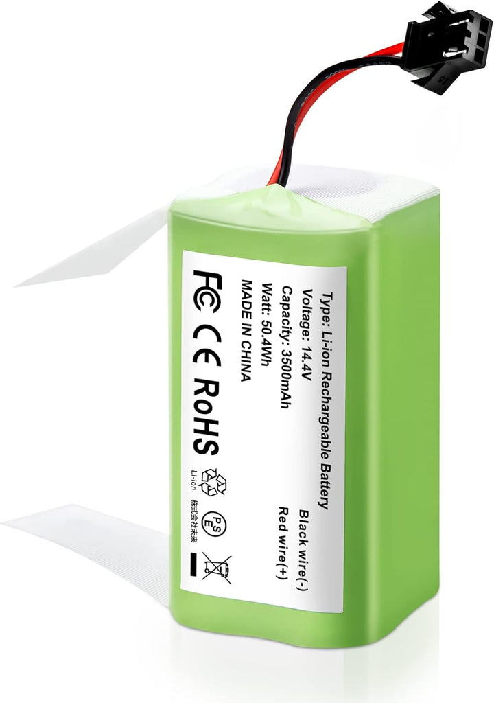 14,4V 3500mAh Li-Ion Ersatzakku Ersatzteile Kompatibel für Conga Excellence 990,950,1090 und Eufy Ro