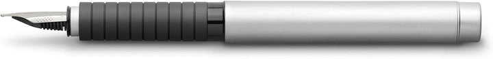 Faber-Castell 148521 - Füllfederhalter Basic Metall matt, Feder F, Silber, 1 Stück silber matt Fülle