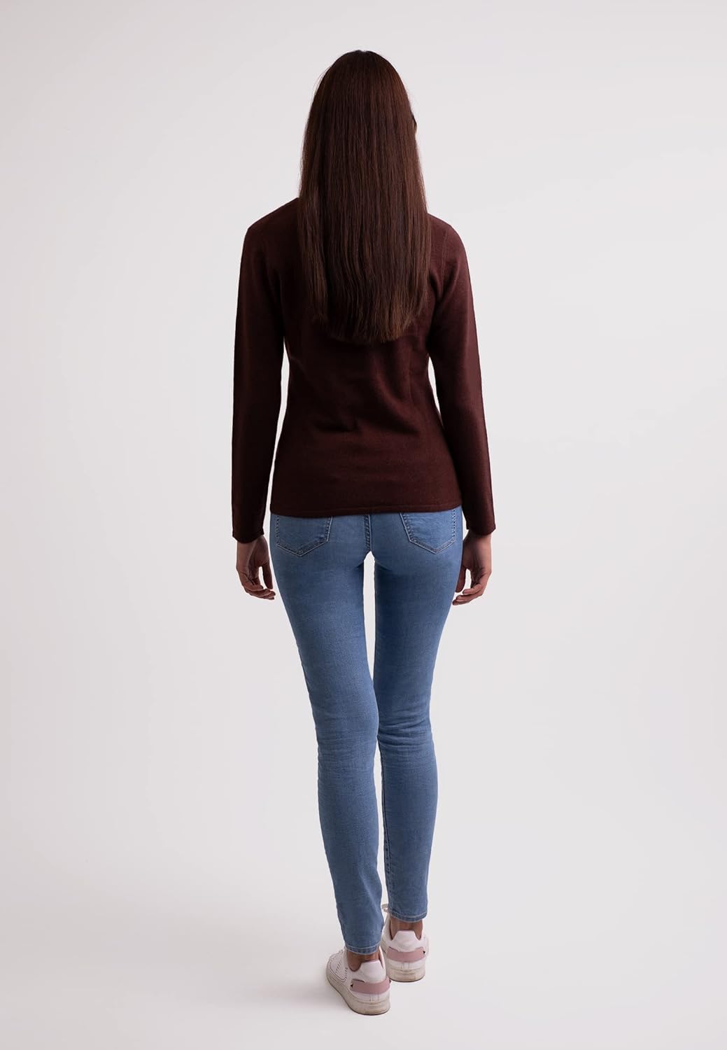 CASH-MERE.CH 100% Kaschmir Damen Pullover | Sweater Rundhalsausschnitt 2-fädig XL Zinnober Rot, XL Z