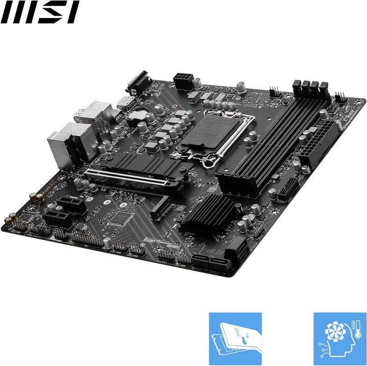 MSI PRO B760M-P DDR4 Mainboard, Micro-ATX - Unterstützt Intel 12th & 13th Gen Core Prozessoren, LGA