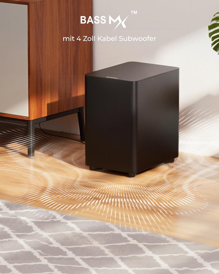 ULTIMEA 7.1ch Soundbar mit Dolby Atmos, Surround Sound System mit 4 Surround Lautsprechern, App, Hei