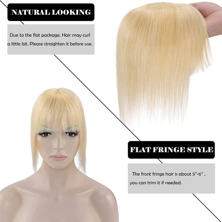 Silk-co Clip in Extension Echthaar Topeer Echthaar Haarteile Echthaar Toupet Haarverlängerung mit Fr