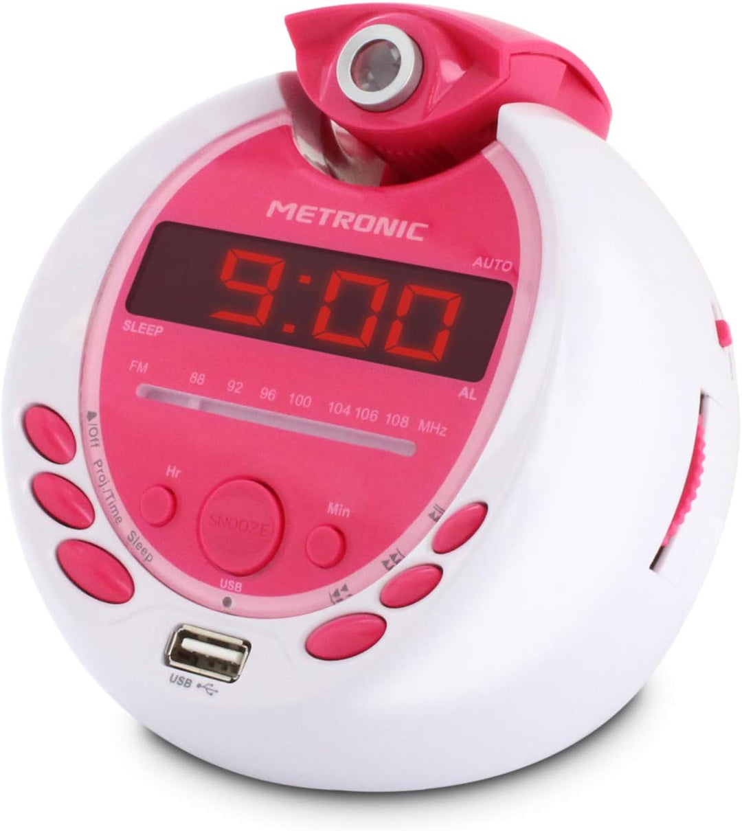 Metronic Miss Angel MP3 Radio Radio/Radiowecker USB-Anschluss Weiss/Lila, Weiss/Lila