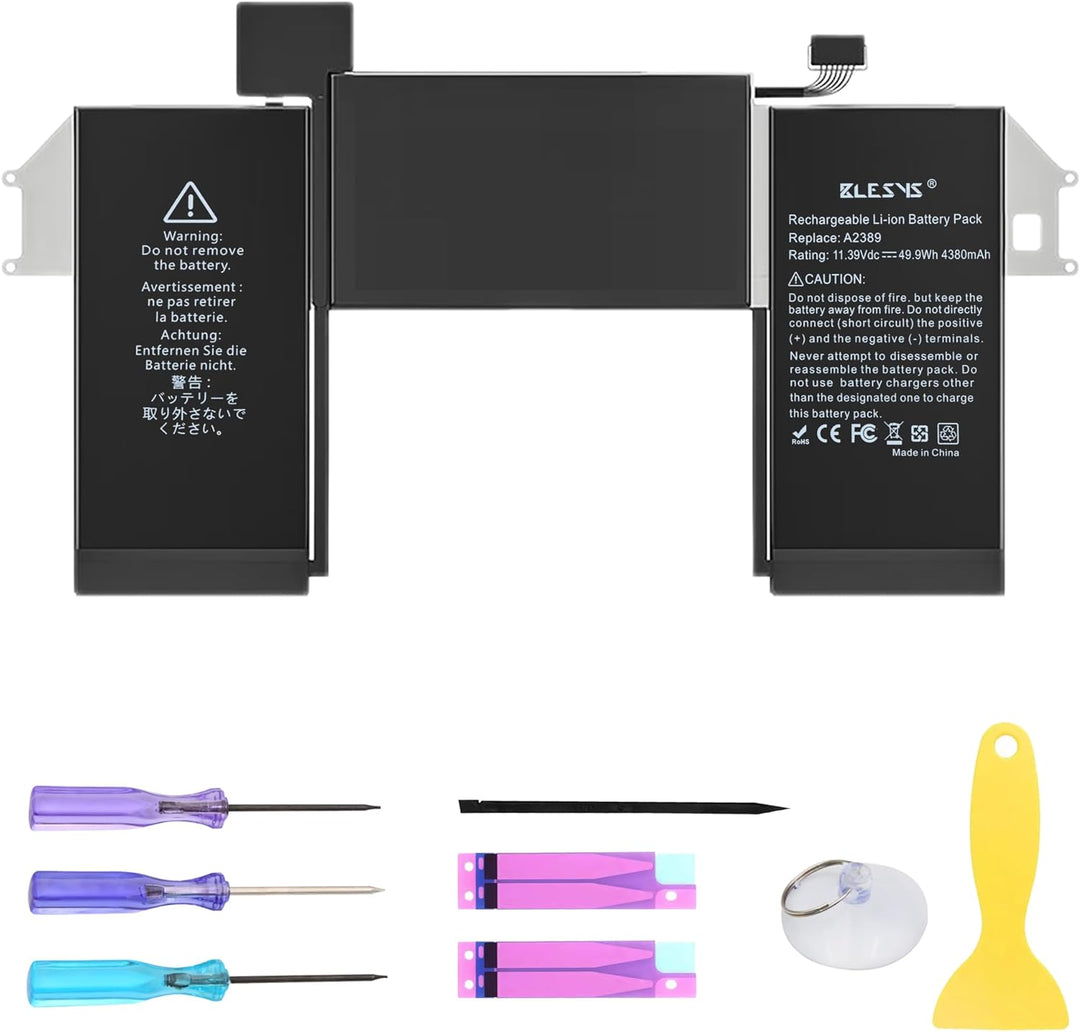 BLESYS A2337 Akku A2389 Laptop Ersatzakku fĂŒr MacBook Air 13 Zoll A2337 M1 2020 EMC 3598 [Li-Polymer