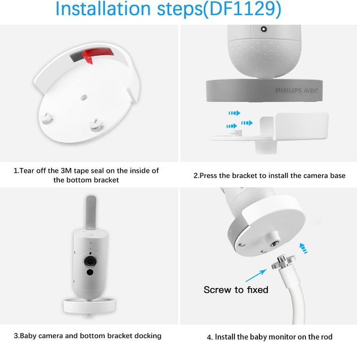 HOLACA Babyphone Clip Halterung, Baby Monitor Halterung für Philips Avent Video Babyphone mit Kamera