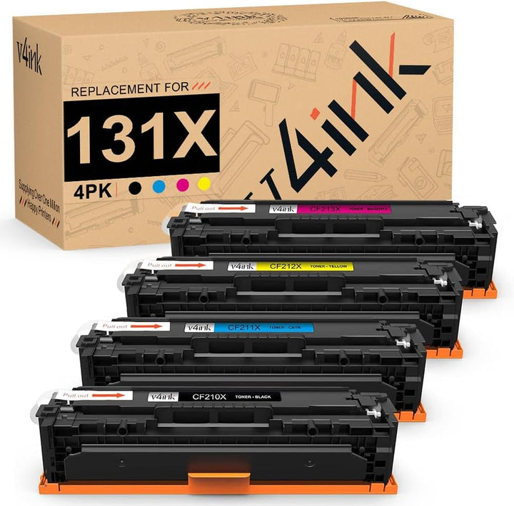 v4ink CF210X 131X Remanufactured Toner Cartridges Compatible for HP 131X 131A CF210X CF211X CF213X C