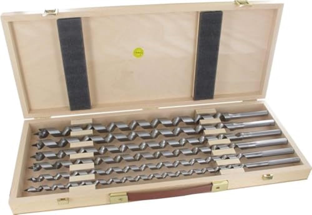 FAMAG Lewisbohrer-Satz im Holzkasten, 6-teilig Ø10,12,14,16,18,20mm, Gesamtlänge 460mm 6-tlg. Ø10,12