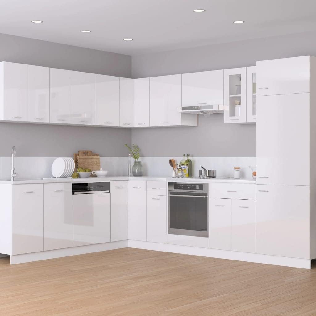 homiuse Schubunterschrank Hochglanz-Weiss 30x46x81,5 cm Kommode Weiss KüChenschrank Kommode Mit Schu