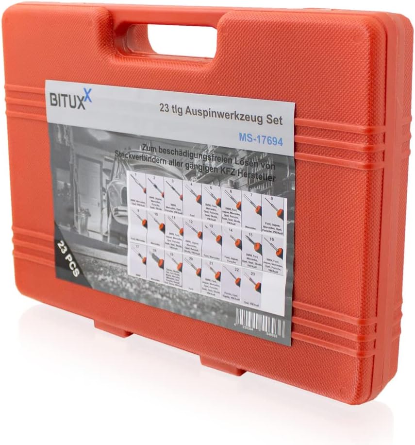 BITUXX 23 TLG Entriegelungswerkzeug Set Auspinwerkzeug Entriegels Werkzeug Universal Lösewerkzeug IS