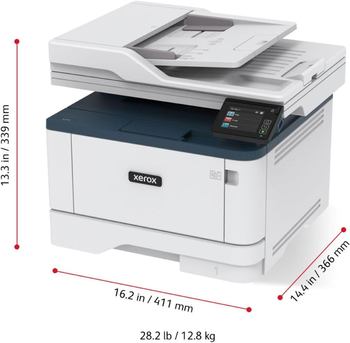 Xerox B305 S/W-Laserdrucker Scanner Kopierer USB LAN WLAN, weiss / blau