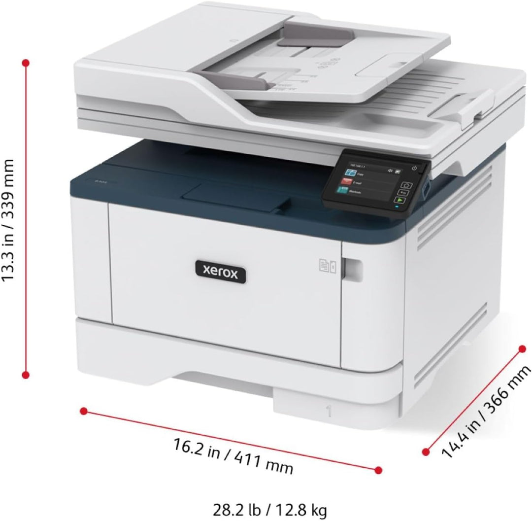Xerox B305 S/W-Laserdrucker Scanner Kopierer USB LAN WLAN, weiss / blau