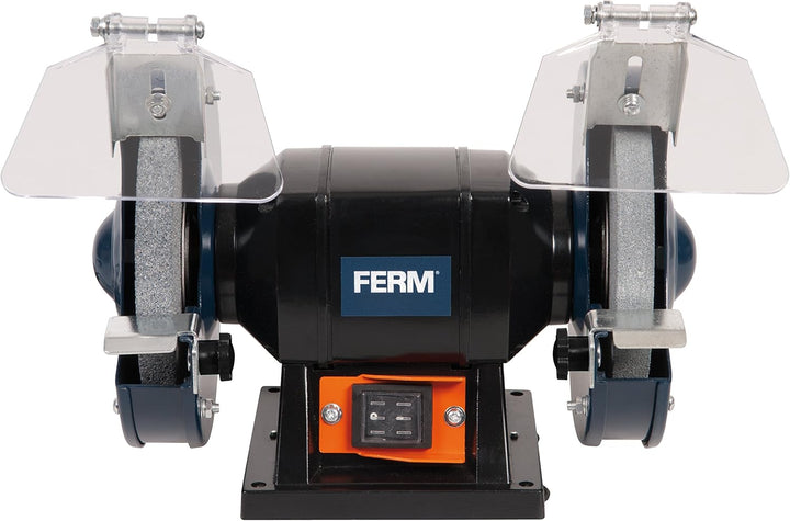 FERM BGM1019 Doppelschleifmaschine 150W - 150mm - Incl. P36 und P60 Schleifsteinen, Schutzbrille und