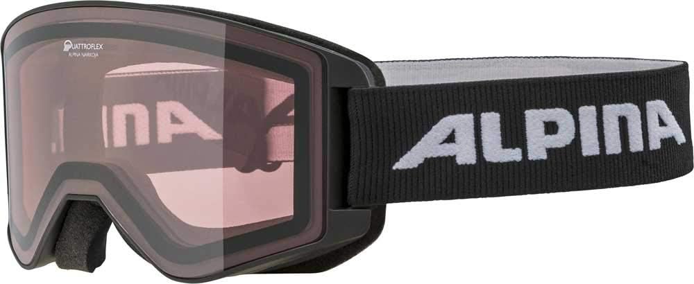 Alpina Unisex Narkoja Q Skibrille (1er Pack) Einheitsgrösse Schwarz-Rosa, Einheitsgrösse Schwarz-Ros