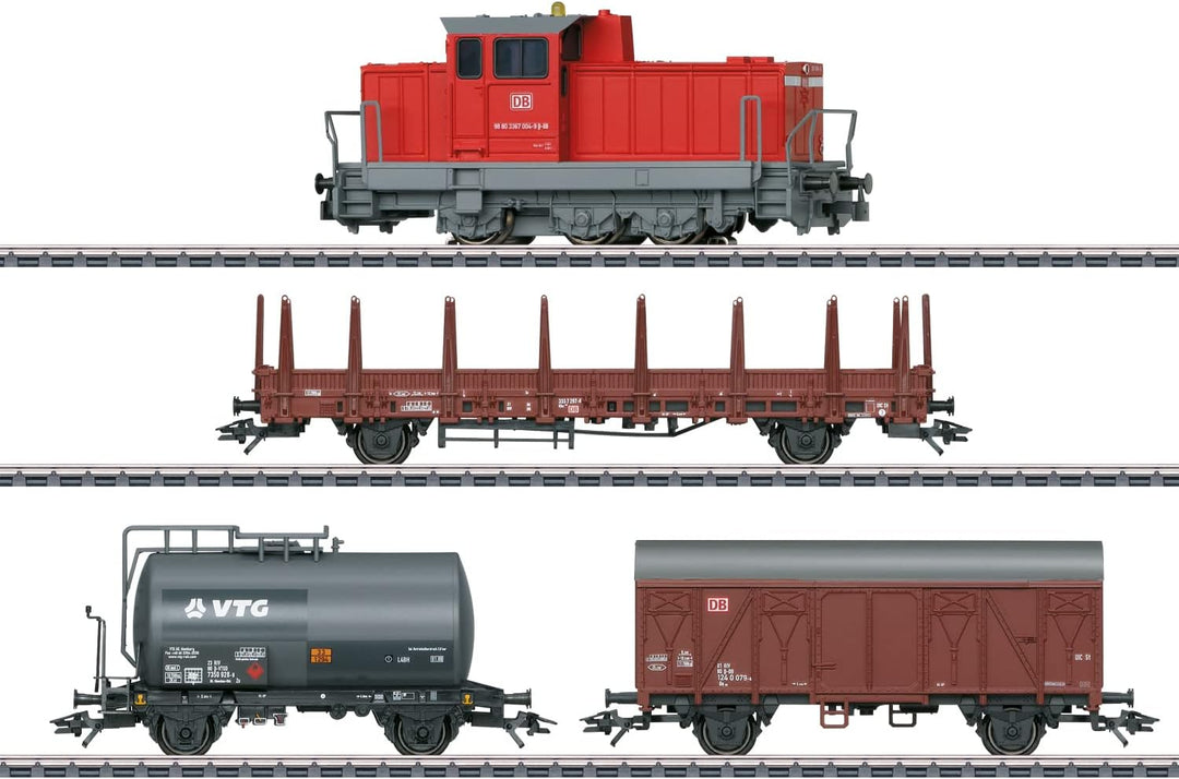 Märklin Modelleisenbahn Digital-Startpackung Moderner Rangierbetrieb 29469 – Diesel-Lokomotive mit K