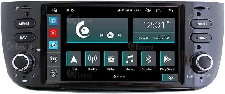 Costum fit Autoradio für Punto Evo Android GPS Bluetooth WiFi Dab USB Full HD Touchscreen Display 6.