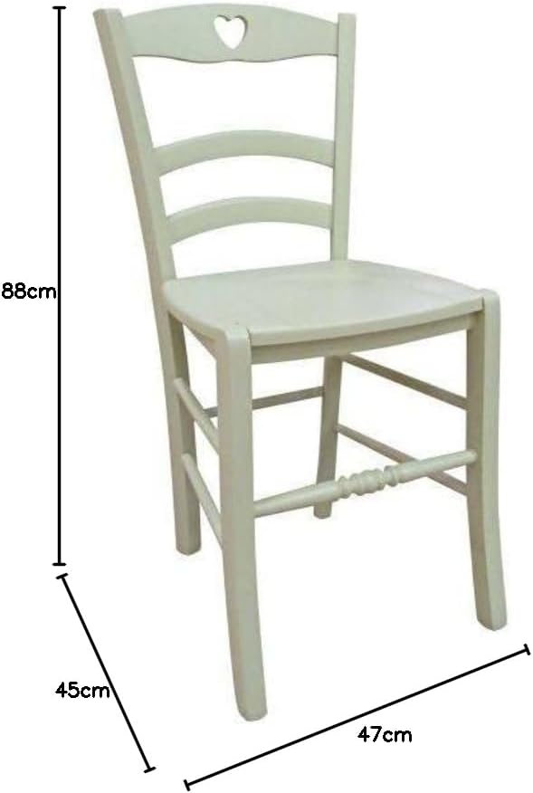 Dmora Set aus 2 klassischen Holzstühlen, für Esszimmer, Küche oder Wohnzimmer, Made in Italy, cm 45x