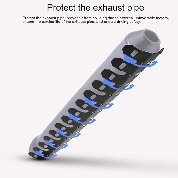 Aramox Auspuff Hitzeschutz, 23,85 Zoll Universal Motorrad Auspuffrohr Edelstahl Hitzeschild Schutzhü