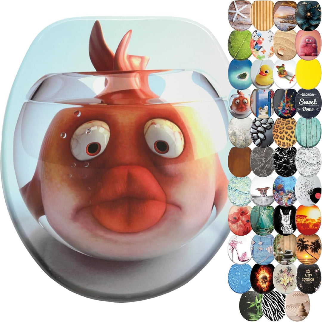 Sanilo WC-Sitz mit Absenkautomatik l Hochwertiger Toilettensitz aus Holz l Toilettendeckel in versch