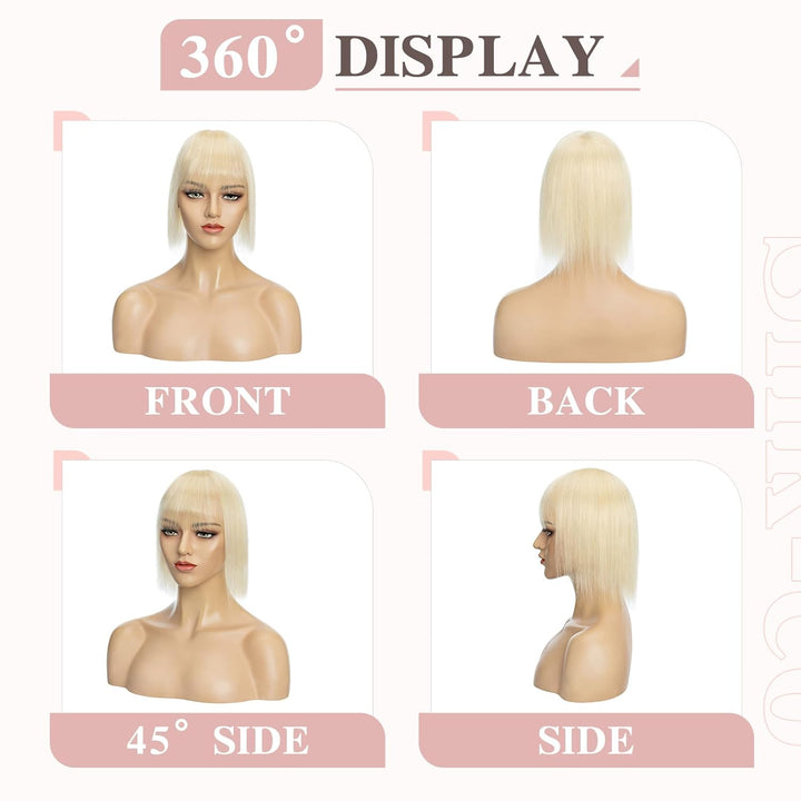 Silk-co Haarteile Echthaar Topper Extensions Echthaar Clip in Extensions Echthaar Glatt Toupet Haarv