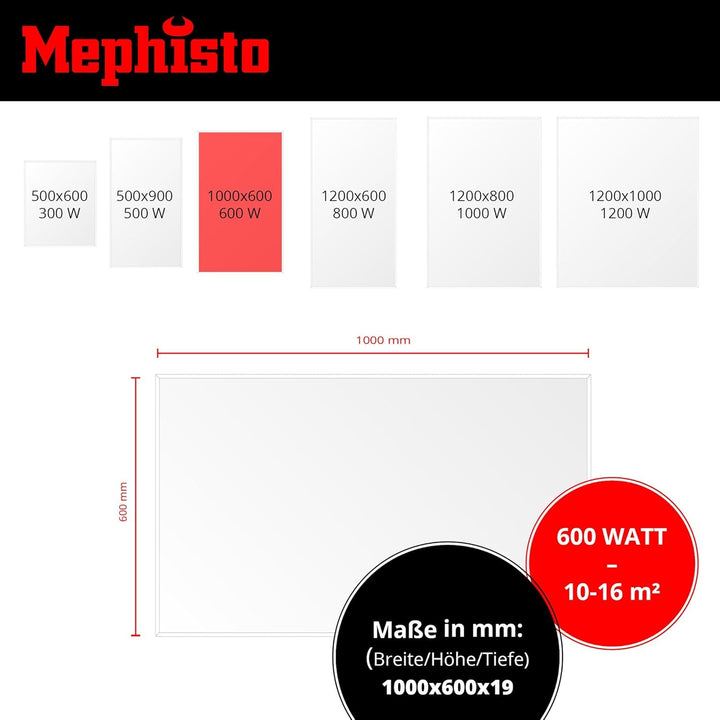 Mephisto Infrarotheizung Wand- Decken-Standheizung energiesparend Elektroheizung inkl. Fernbedienung
