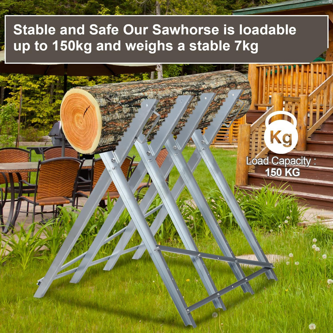 Daromigo Sägebock klappbar, Holzsägearbeiten für Kettensägen Holz, Sägegestell für Kettensägen, 81x8