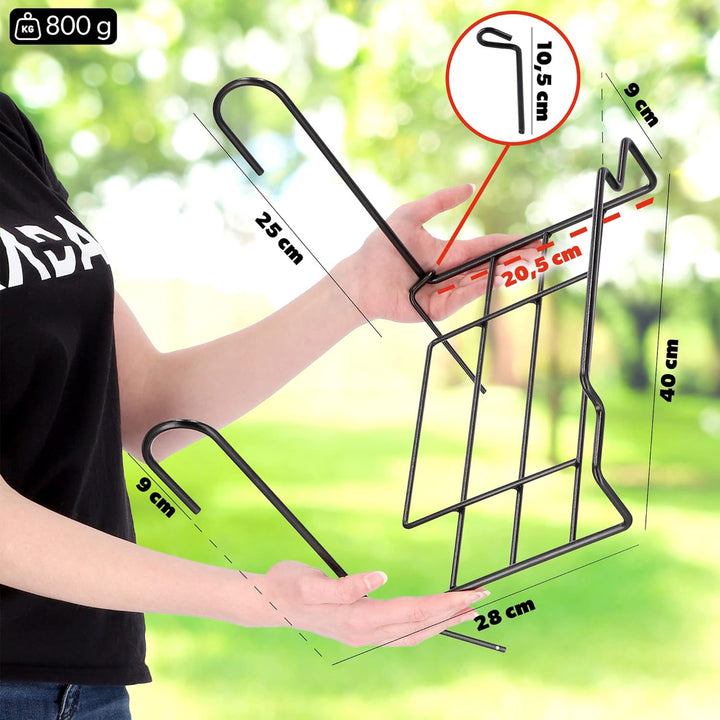 KADAX Blumentopfhalter für Geländer, Balkon, Terrasse, Blumenkasten, Innen und Aussen, Pflanzenständ
