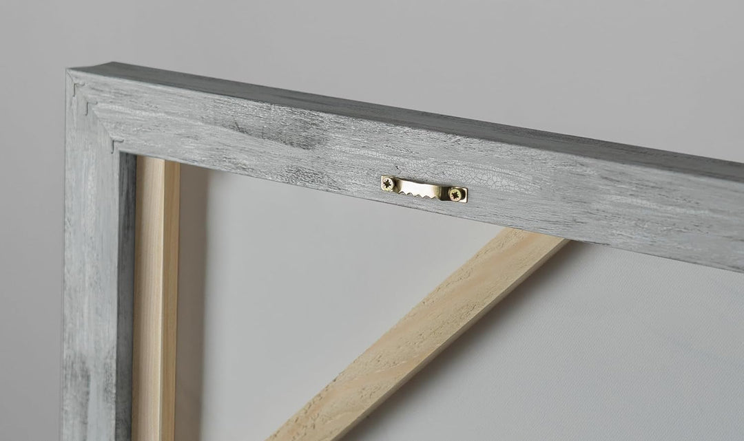 YS-Art XXL Abstrakt Acryl Gemälde auf Leinwand mit Rahmen Gelassenheit handgemalte Wandbilder Wohnzi