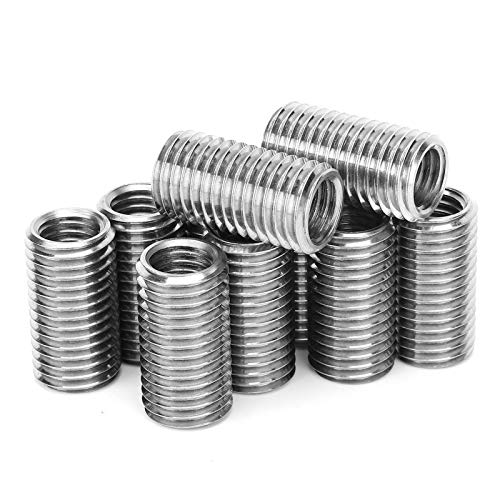 10Pcs Gewindeeinsatz Reparaturmutter Gewindeschlitzen Weibliche M12 und Männliche M16 Schraubbuchse,