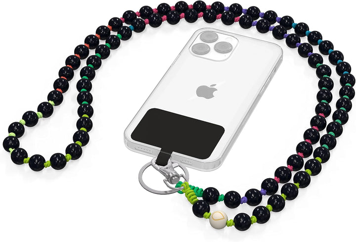 DROPLETSY Holzperlen Handykette universal, Schlüsselband, Kette, Necklace zum Umhängen - kompatibel