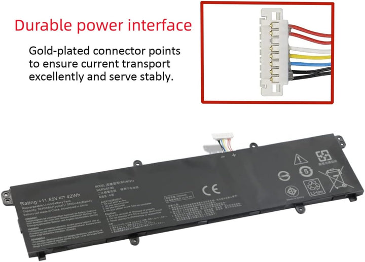 PUGASR B31N1911 C31N1911 Laptop Akku Kompatibel mit Asus VivoBook Flip 14 A413FA K413EA M413DA S413D