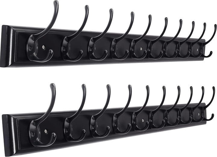 Dseap Garderobenleiste: 97cm lang robuste hakenleiste mit 10 haken, kleiderhaken wand, wandgarderobe