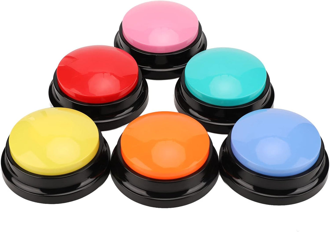 HUSHUI 6 Stück Hundeaufzeichnungs-Sprechtasten, Hundetasten für die Kommunikation mit Haustiertraini