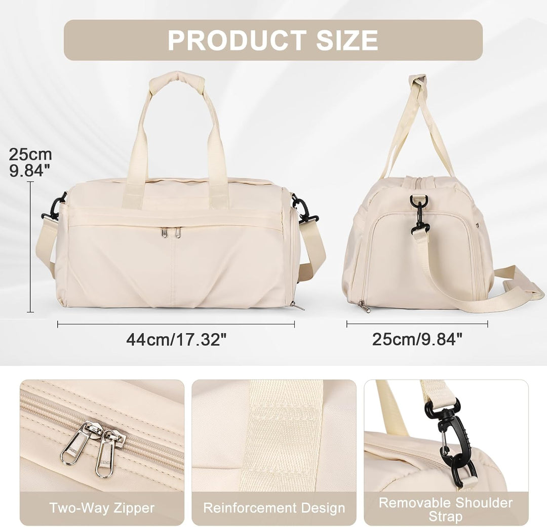 Sport Duffel Bag Damen, Sporttasche mit Schuhfach & Nassfach Duffel Bags wasserdichte Übernachtungst