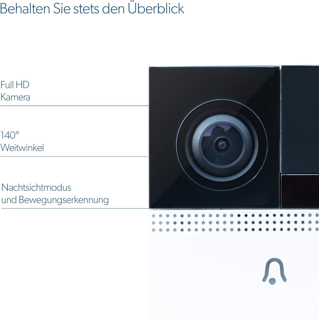 UNITEC WIFI Video-Türsprechanlage mit Smartphone App, Akku oder Festverdrahtung, mit WLAN Full HD Ka