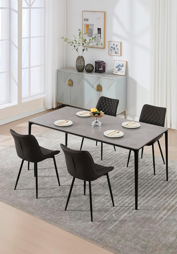 WOLTU 4 x Esszimmerstühle 4er Set Esszimmerstuhl Küchenstuhl Polsterstuhl Design Stuhl mit Rückenleh