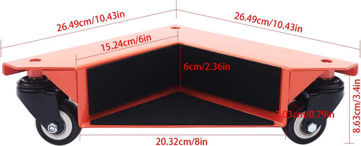 Schreibtisch Schrank Ecke Mover Dolly Möbel Dollies Roller für Möbel Umzugswagen (Set von 4),MöBeltr