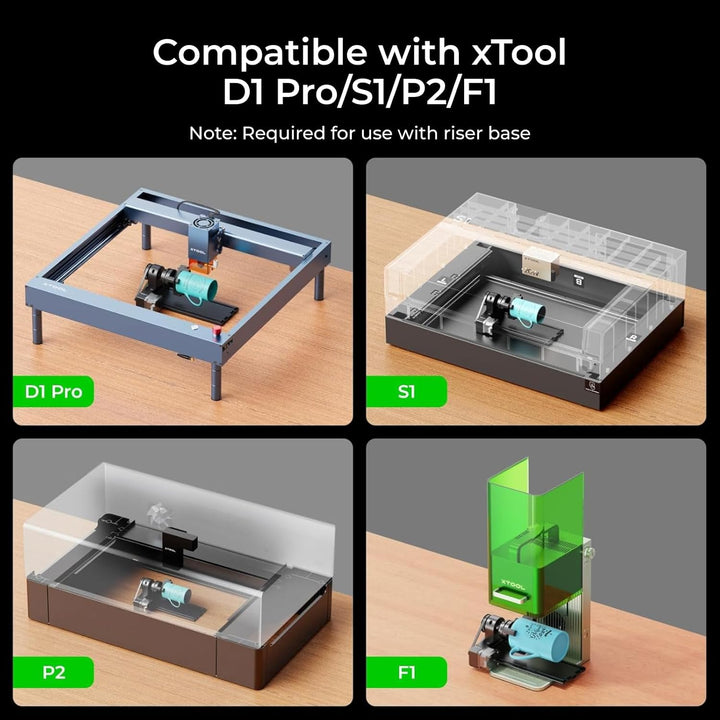 xTool RA2 Pro für xTool P2, D1 Pro, F1, S1 und die meisten Lasergravierer, Backenfutter rotierend, Y