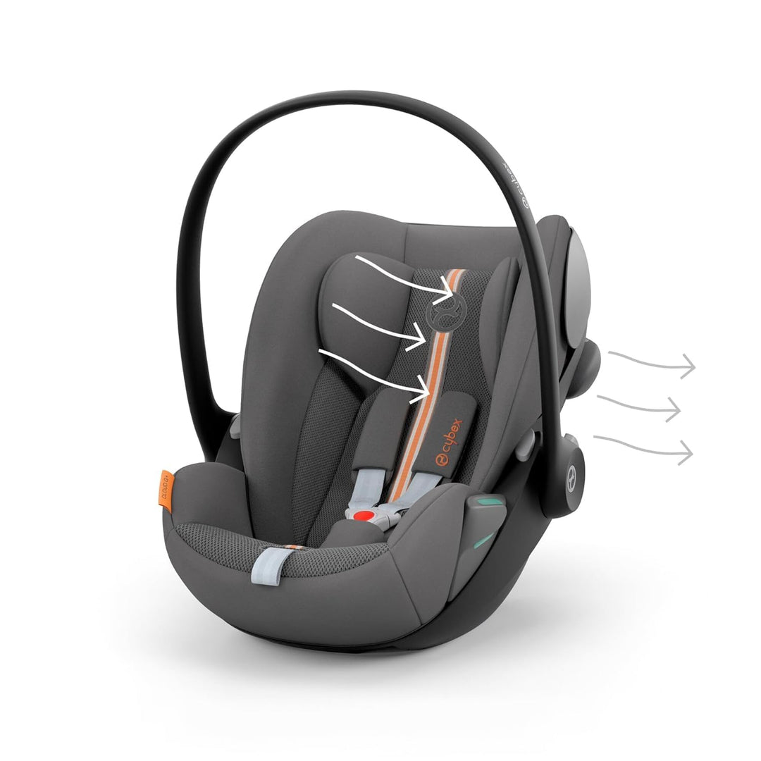 CYBEX Gold Babyschale Cloud G i-Size Plus und ISOFIX Basis Base G, Inkl. Neugeboreneneinlage, Ab Geb