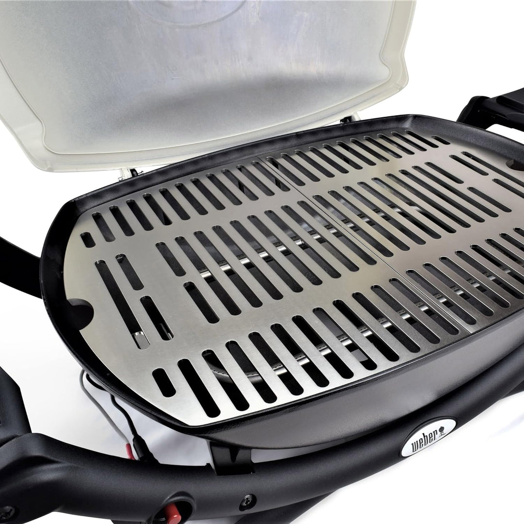 Edelstahl INOX Grillroste für die Weber Q200/2000 Baureihe | spülmaschinenfest - Set aus 2 Hälften G