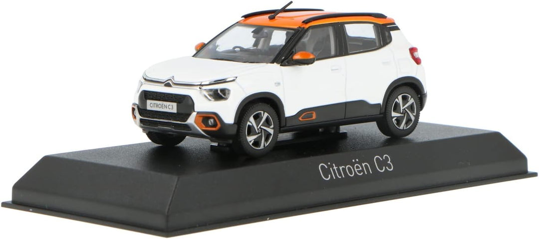 Norev Citroen C3 2021 weiss orange Modellauto 1:43