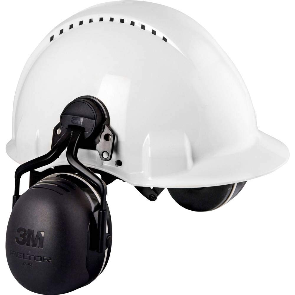 3M Peltor X5 Kapselgehörschutz X5P3E, Helmbefestigung - SNR 36 dB, schwarz Schwarz Kapselgehörschutz