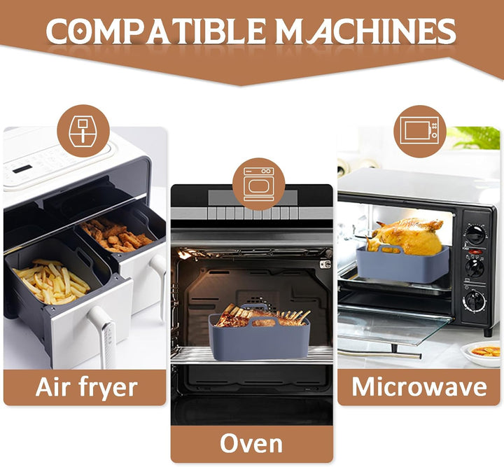 Heissluftfritteusen Zubehör für Ninja Foodi AF400EU, AF300EU, Emerio, Princess, Innsky, COSORI, Towe