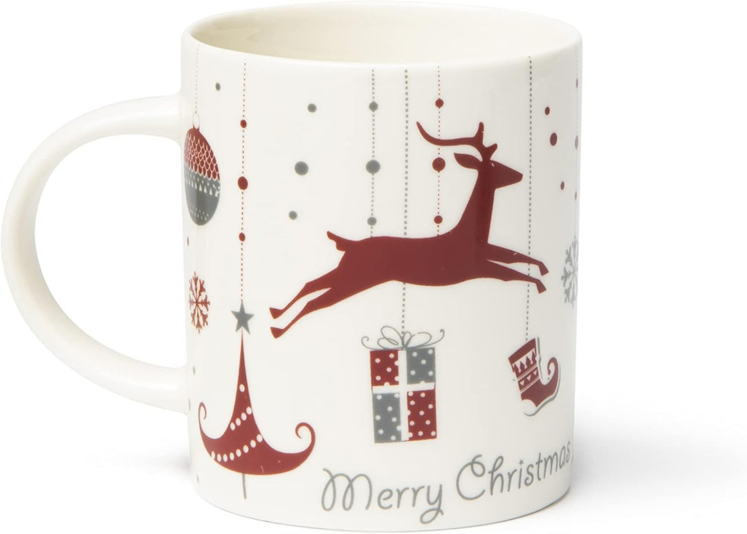 Excelsa, Set aus 4 Tassen Merry Christmas, 30 cl, Porzellan