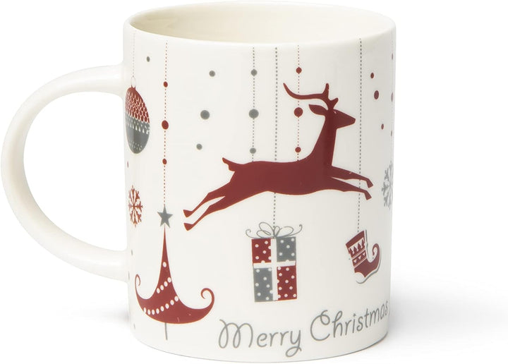 Excelsa, Set aus 4 Tassen Merry Christmas, 30 cl, Porzellan
