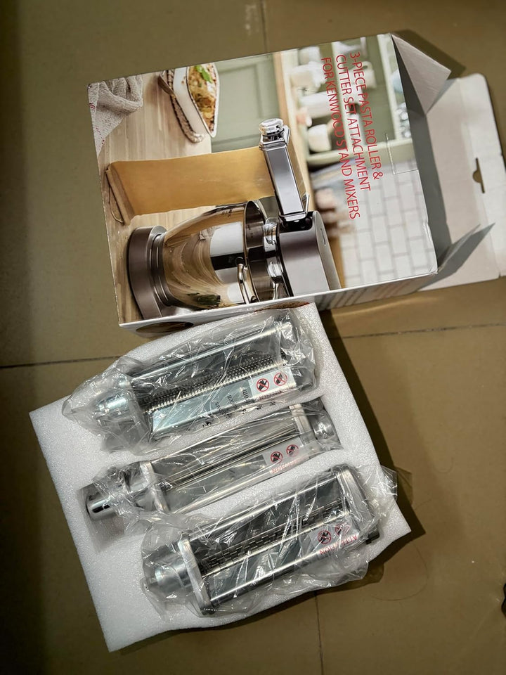 Nudelaufsatz für Kenwood Standmixer, inklusive Nudelblattwalze Spaghettischneider und Fettuccinischn